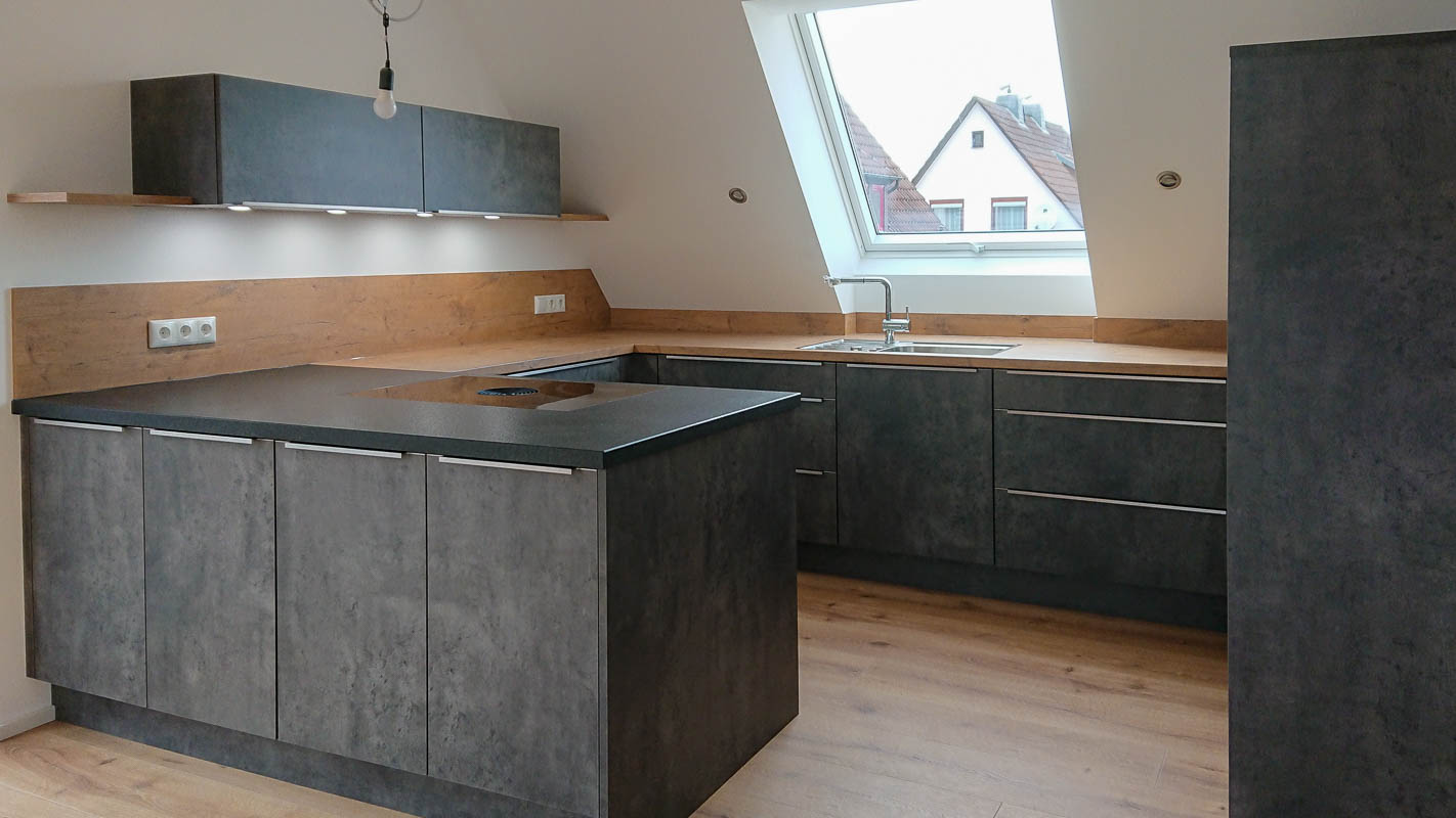 Küche-Beton-dunkel